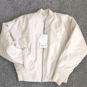 Athleta Cream Bomber Jacket
